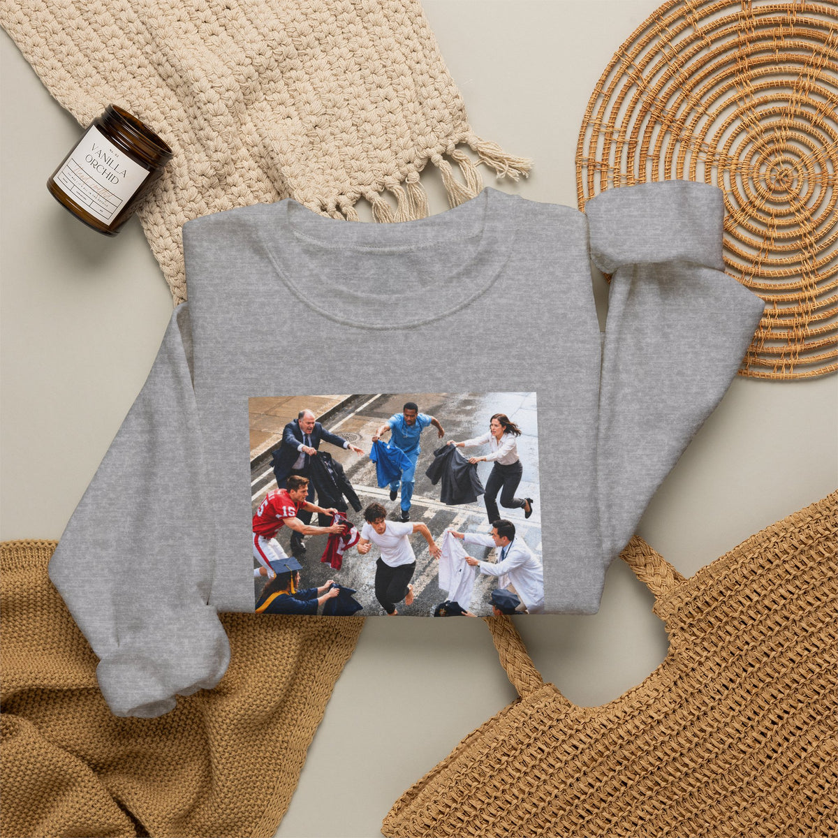 Become Who You Want to Be Graphic Sweatshirt — Motivational Photo Chest Print