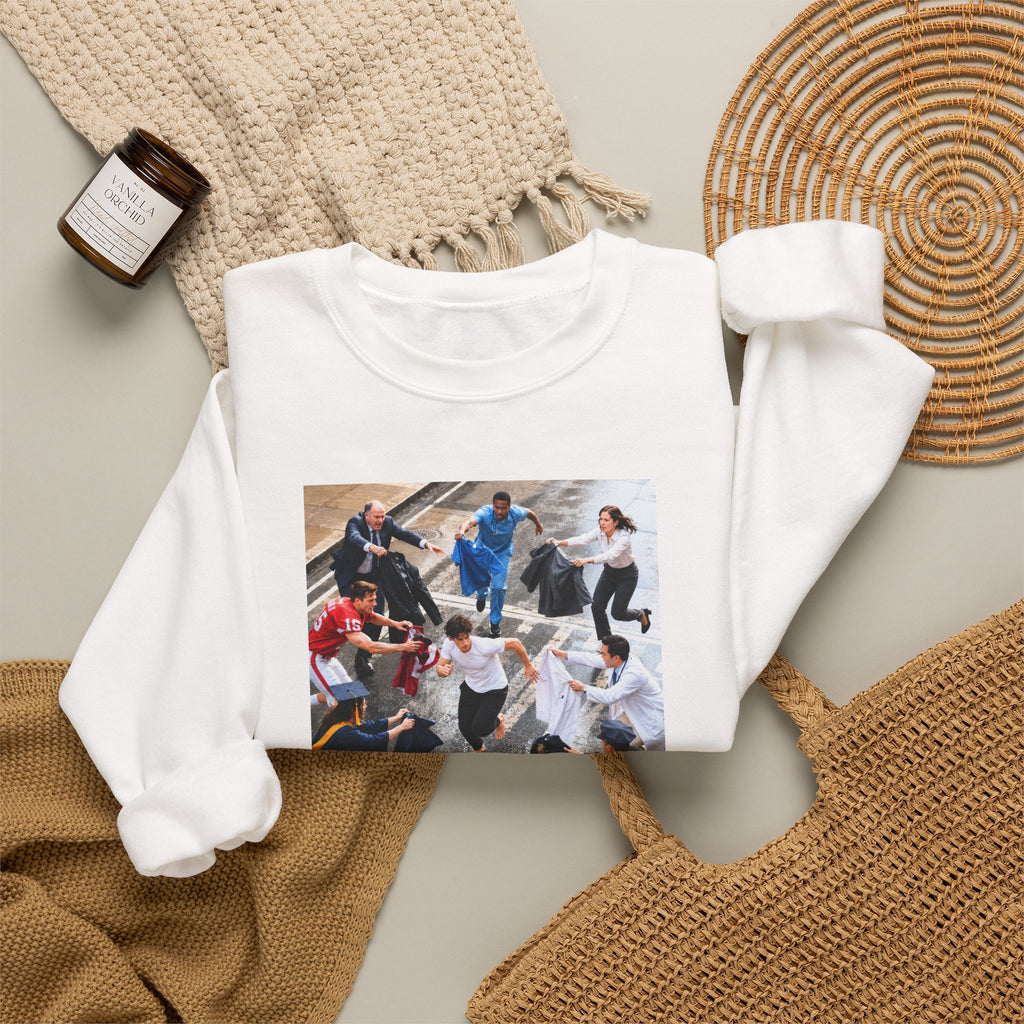 Become Who You Want to Be Graphic Sweatshirt — Motivational Photo Chest Print