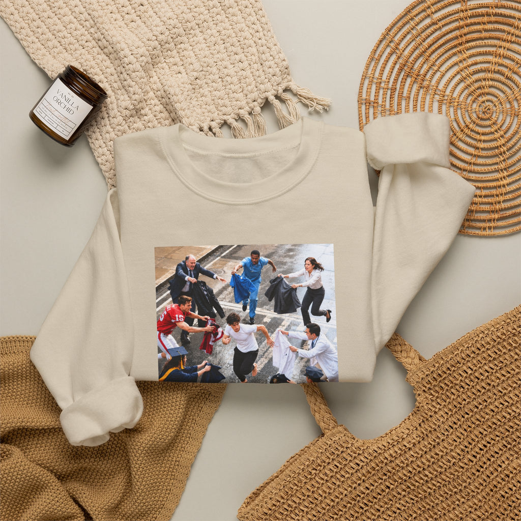 Become Who You Want to Be Graphic Sweatshirt — Motivational Photo Chest Print