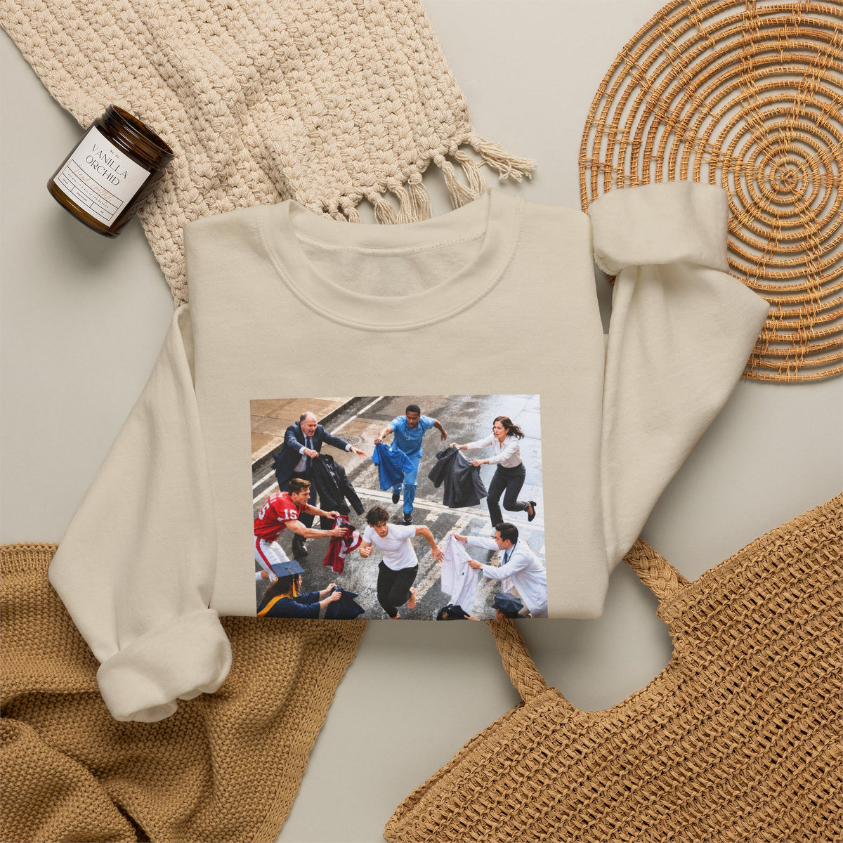 Become Who You Want to Be Graphic Sweatshirt — Motivational Photo Chest Print