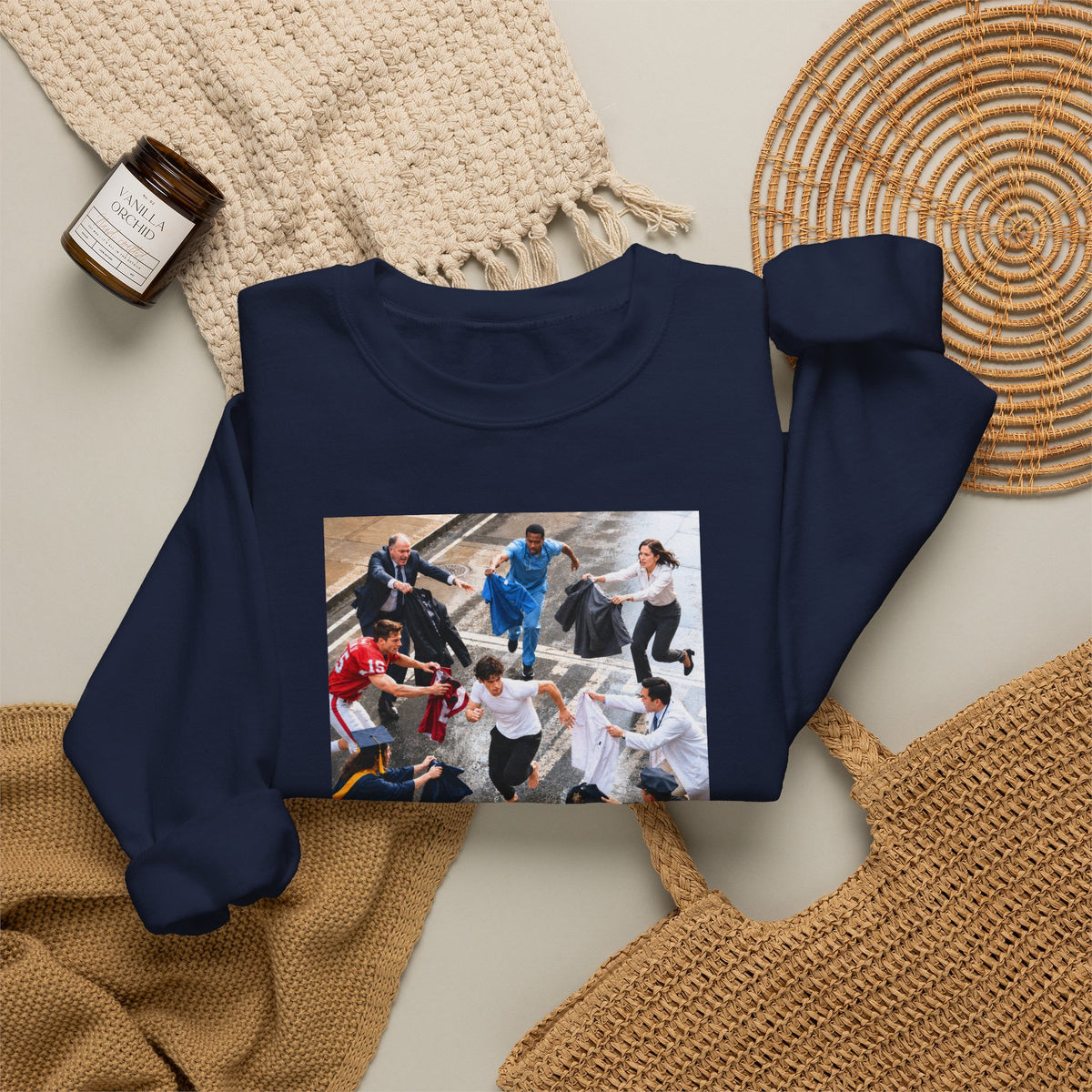 Become Who You Want to Be Graphic Sweatshirt — Motivational Photo Chest Print