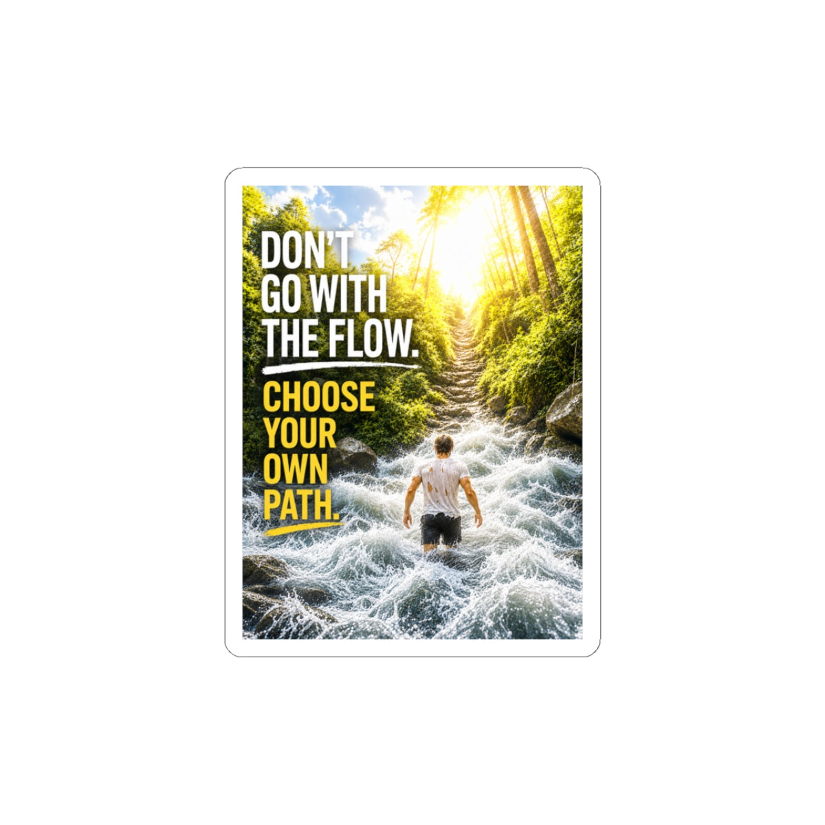 Inspirational 'Choose Your Own Path' Kiss-Cut Sticker — Motivational Adventure Decal