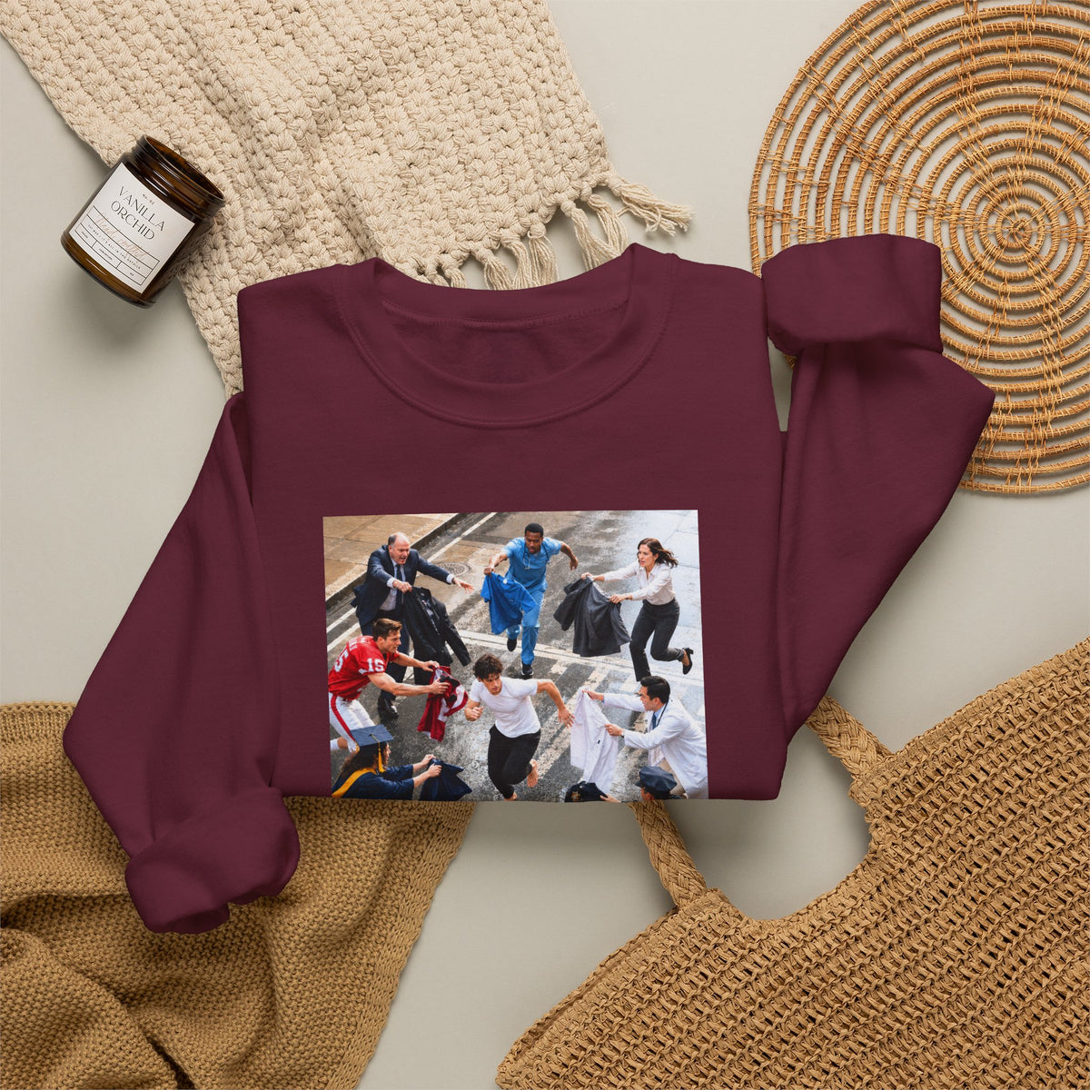 Become Who You Want to Be Graphic Sweatshirt — Motivational Photo Chest Print
