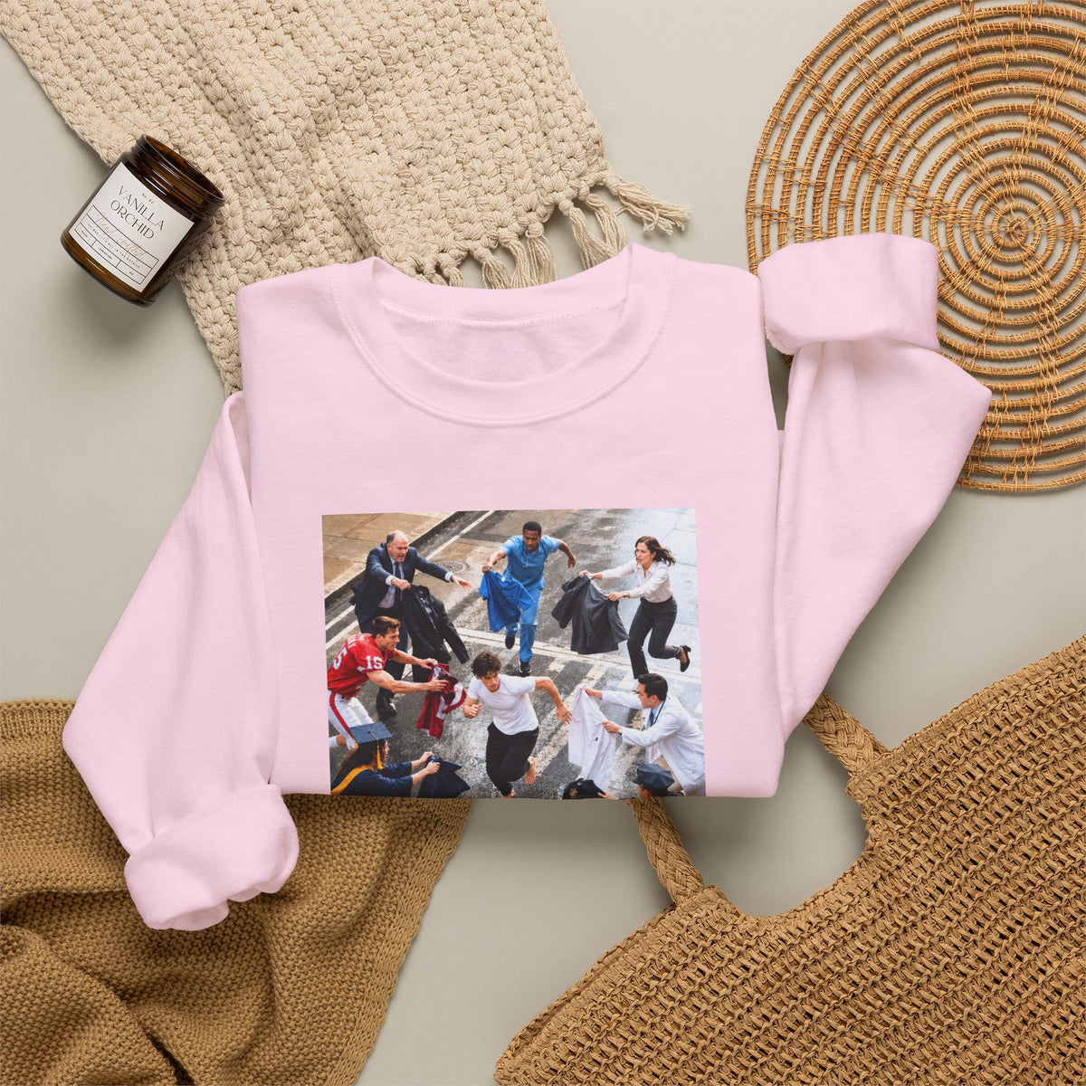 Become Who You Want to Be Graphic Sweatshirt — Motivational Photo Chest Print