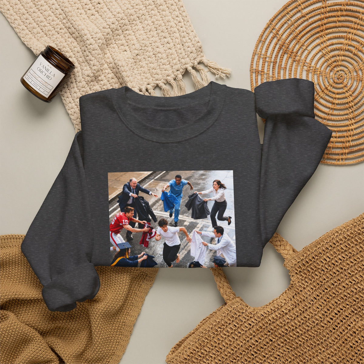 Become Who You Want to Be Graphic Sweatshirt — Motivational Photo Chest Print