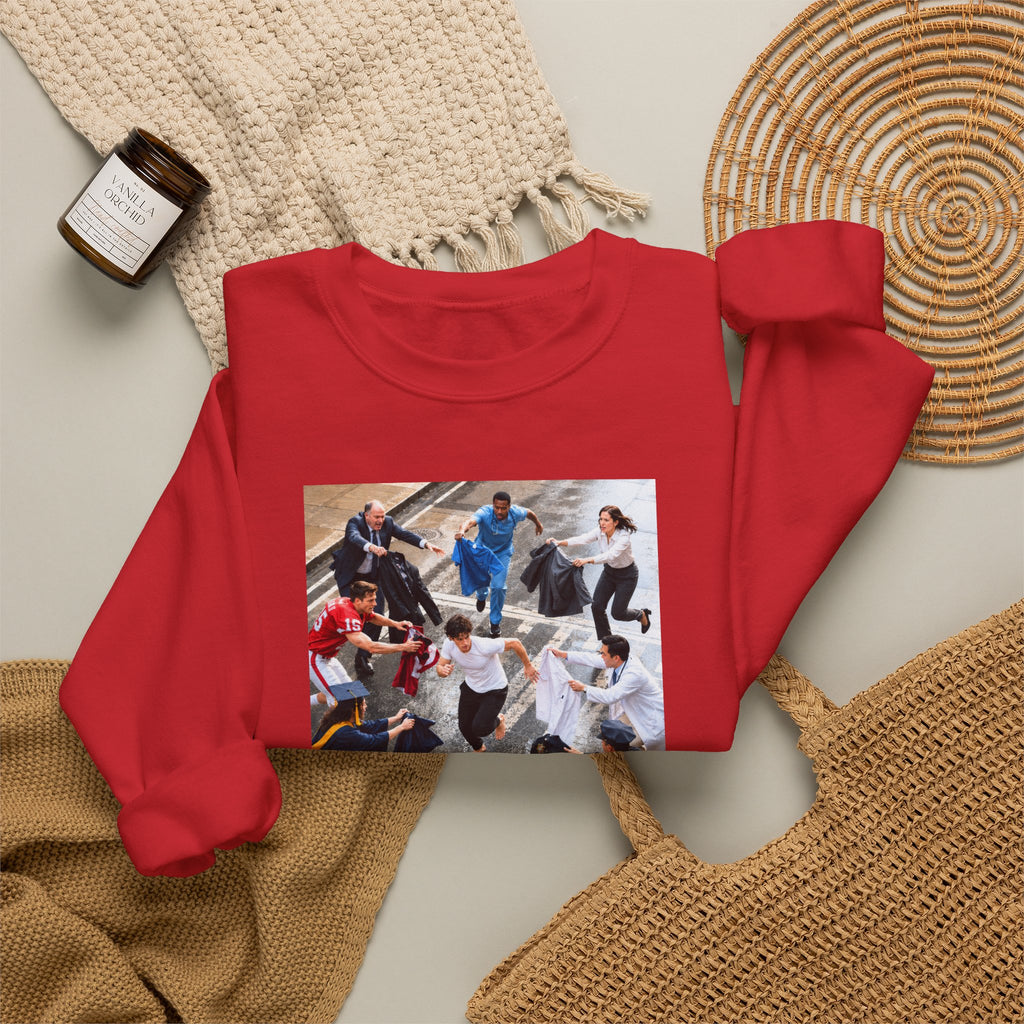 Become Who You Want to Be Graphic Sweatshirt — Motivational Photo Chest Print