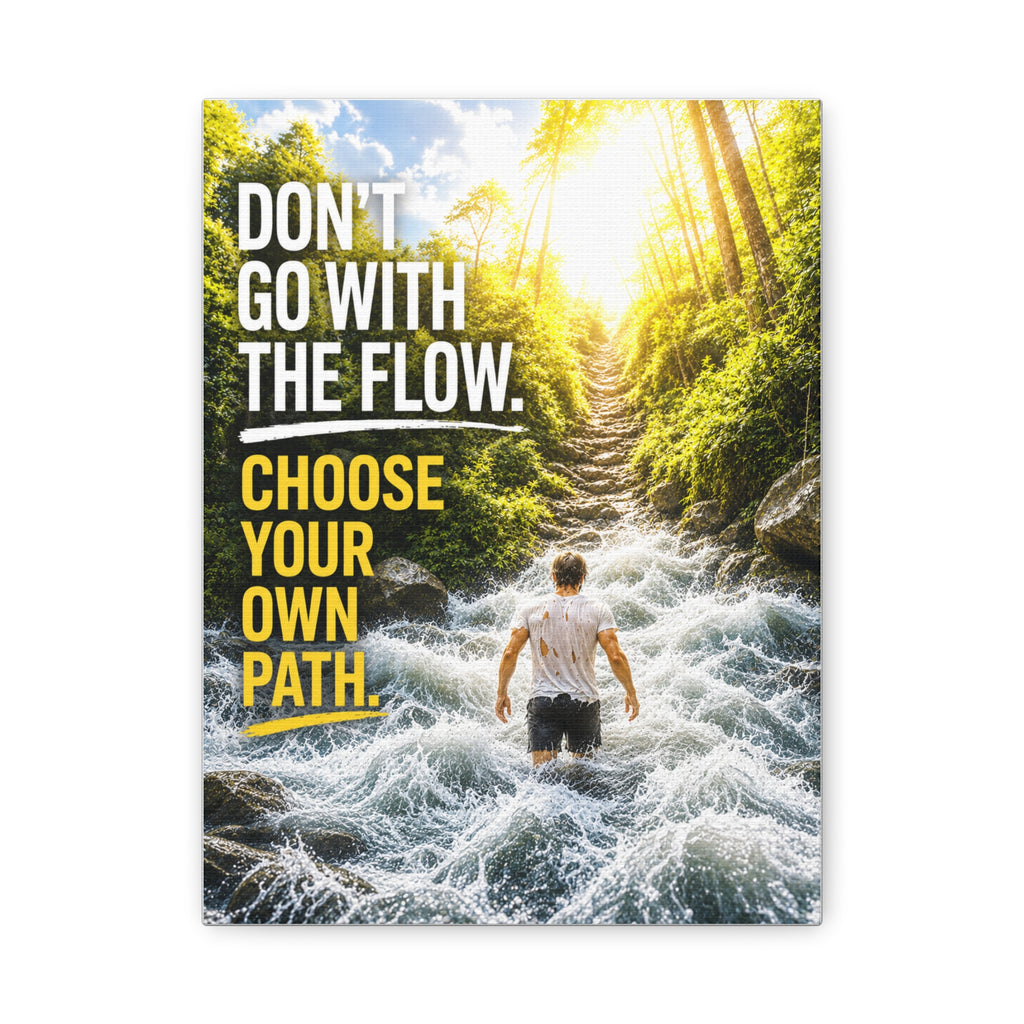 Go With The Flow Choose Your Own Path Canvas